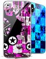 2 Decal style Skin Wraps set for Apple iPhone X and XS Pink Star Splatter