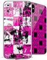2 Decal style Skin Wraps set for Apple iPhone X and XS Pink Graffiti