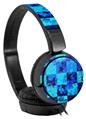 Decal style Skin Wrap for Sony MDR ZX110 Headphones Blue Star Checkers (HEADPHONES NOT INCLUDED)