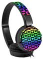 Decal style Skin Wrap for Sony MDR ZX110 Headphones Love Heart Checkers Rainbow (HEADPHONES NOT INCLUDED)