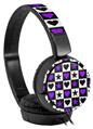Decal style Skin Wrap for Sony MDR ZX110 Headphones Purple Hearts And Stars (HEADPHONES NOT INCLUDED)