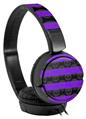 Decal style Skin Wrap for Sony MDR ZX110 Headphones Skull Stripes Purple (HEADPHONES NOT INCLUDED)