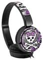 Decal style Skin Wrap for Sony MDR ZX110 Headphones Princess Skull Purple (HEADPHONES NOT INCLUDED)