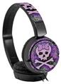 Decal style Skin Wrap for Sony MDR ZX110 Headphones Purple Girly Skull (HEADPHONES NOT INCLUDED)
