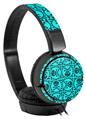 Decal style Skin Wrap for Sony MDR ZX110 Headphones Skull Patch Pattern Blue (HEADPHONES NOT INCLUDED)
