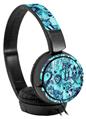 Decal style Skin Wrap for Sony MDR ZX110 Headphones Scene Kid Sketches Blue (HEADPHONES NOT INCLUDED)