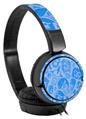 Decal style Skin Wrap for Sony MDR ZX110 Headphones Skull Sketches Blue (HEADPHONES NOT INCLUDED)