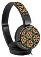 Decal style Skin Wrap for Sony MDR ZX110 Headphones Floral Pattern Orange (HEADPHONES NOT INCLUDED)
