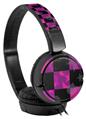 Decal style Skin Wrap for Sony MDR ZX110 Headphones Checker Stars Pink (HEADPHONES NOT INCLUDED)