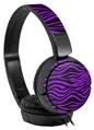 Decal style Skin Wrap for Sony MDR ZX110 Headphones Purple Zebra (HEADPHONES NOT INCLUDED)