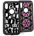 2x Decal style Skin Wrap Set compatible with Otterbox Defender iPhone X and Xs Case - Punk Rock (CASE NOT INCLUDED)