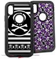 2x Decal style Skin Wrap Set compatible with Otterbox Defender iPhone X and Xs Case - Skull Patch (CASE NOT INCLUDED)