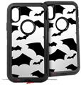 2x Decal style Skin Wrap Set compatible with Otterbox Defender iPhone X and Xs Case - Deathrock Bats (CASE NOT INCLUDED)