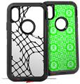 2x Decal style Skin Wrap Set compatible with Otterbox Defender iPhone X and Xs Case - Ripped Fishnets (CASE NOT INCLUDED)