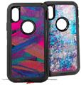 2x Decal style Skin Wrap Set compatible with Otterbox Defender iPhone X and Xs Case - Painting Brush Stroke (CASE NOT INCLUDED)