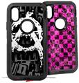 2x Decal style Skin Wrap Set compatible with Otterbox Defender iPhone X and Xs Case - Anarchy (CASE NOT INCLUDED)