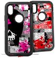 2x Decal style Skin Wrap Set compatible with Otterbox Defender iPhone X and Xs Case - Scene Girl Skull (CASE NOT INCLUDED)