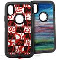 2x Decal style Skin Wrap Set compatible with Otterbox Defender iPhone X and Xs Case - Insults (CASE NOT INCLUDED)