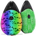 Skin Decal Wrap 2 Pack compatible with Suorin Drop Rainbow Skull Collection VAPE NOT INCLUDED