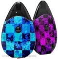 Skin Decal Wrap 2 Pack compatible with Suorin Drop Blue Star Checkers VAPE NOT INCLUDED