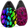 Skin Decal Wrap 2 Pack compatible with Suorin Drop Rainbow Leopard VAPE NOT INCLUDED