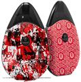 Skin Decal Wrap 2 Pack compatible with Suorin Drop Red Graffiti VAPE NOT INCLUDED