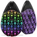 Skin Decal Wrap 2 Pack compatible with Suorin Drop Skull and Crossbones Rainbow VAPE NOT INCLUDED