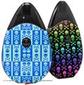 Skin Decal Wrap 2 Pack compatible with Suorin Drop Skull And Crossbones Pattern Blue VAPE NOT INCLUDED