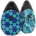 Skin Decal Wrap 2 Pack compatible with Suorin Drop Daisies Blue VAPE NOT INCLUDED