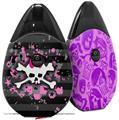 Skin Decal Wrap 2 Pack compatible with Suorin Drop Pink Bow Skull VAPE NOT INCLUDED