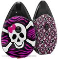 Skin Decal Wrap 2 Pack compatible with Suorin Drop Pink Zebra Skull VAPE NOT INCLUDED