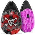 Skin Decal Wrap 2 Pack compatible with Suorin Drop Emo Skull Bones VAPE NOT INCLUDED