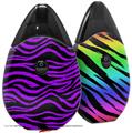 Skin Decal Wrap 2 Pack compatible with Suorin Drop Purple Zebra VAPE NOT INCLUDED