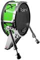 Skin Wrap works with Roland vDrum Shell KD-140 Kick Bass Drum Ripped Fishnets Green (DRUM NOT INCLUDED)
