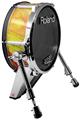 Skin Wrap works with Roland vDrum Shell KD-140 Kick Bass Drum Painting Yellow Splash (DRUM NOT INCLUDED)