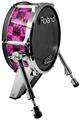 Skin Wrap works with Roland vDrum Shell KD-140 Kick Bass Drum Pink Checkerboard Sketches (DRUM NOT INCLUDED)