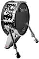 Skin Wrap works with Roland vDrum Shell KD-140 Kick Bass Drum Skull and Crossbones Pattern (DRUM NOT INCLUDED)