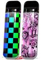 Skin Decal Wrap 2 Pack for Smok Novo v1 Rainbow Checkerboard VAPE NOT INCLUDED