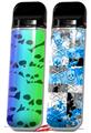 Skin Decal Wrap 2 Pack for Smok Novo v1 Rainbow Skull Collection VAPE NOT INCLUDED