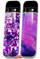Skin Decal Wrap 2 Pack for Smok Novo v1 Purple Checker Graffiti VAPE NOT INCLUDED
