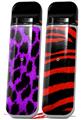Skin Decal Wrap 2 Pack for Smok Novo v1 Purple Leopard VAPE NOT INCLUDED