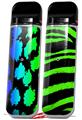 Skin Decal Wrap 2 Pack for Smok Novo v1 Rainbow Leopard VAPE NOT INCLUDED