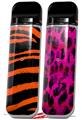 Skin Decal Wrap 2 Pack for Smok Novo v1 Zebra Orange VAPE NOT INCLUDED
