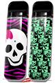 Skin Decal Wrap 2 Pack for Smok Novo v1 Pink Zebra Skull VAPE NOT INCLUDED