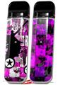 Skin Decal Wrap 2 Pack for Smok Novo v1 Pink Star Splatter VAPE NOT INCLUDED