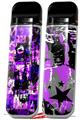 Skin Decal Wrap 2 Pack for Smok Novo v1 Purple Graffiti VAPE NOT INCLUDED