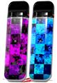Skin Decal Wrap 2 Pack for Smok Novo v1 Purple Star Checkerboard VAPE NOT INCLUDED