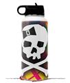 Skin Wrap Decal compatible with Hydro Flask Wide Mouth Bottle 32oz Rainbow Plaid Skull (BOTTLE NOT INCLUDED)