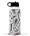 Skin Wrap Decal compatible with Hydro Flask Wide Mouth Bottle 32oz Robot Love (BOTTLE NOT INCLUDED)