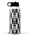Skin Wrap Decal compatible with Hydro Flask Wide Mouth Bottle 32oz Skull Checkerboard (BOTTLE NOT INCLUDED)